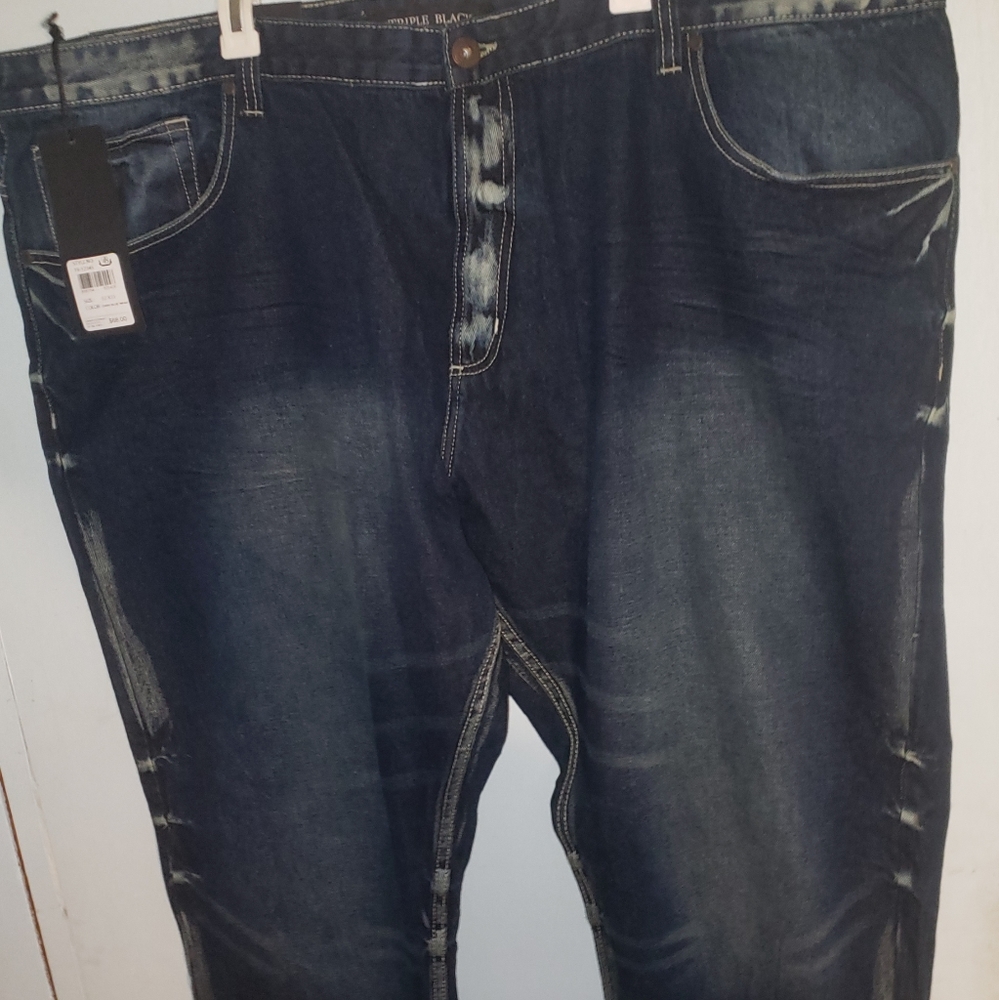 NWT Big Men's Dark Wash Jeans 52W×33L